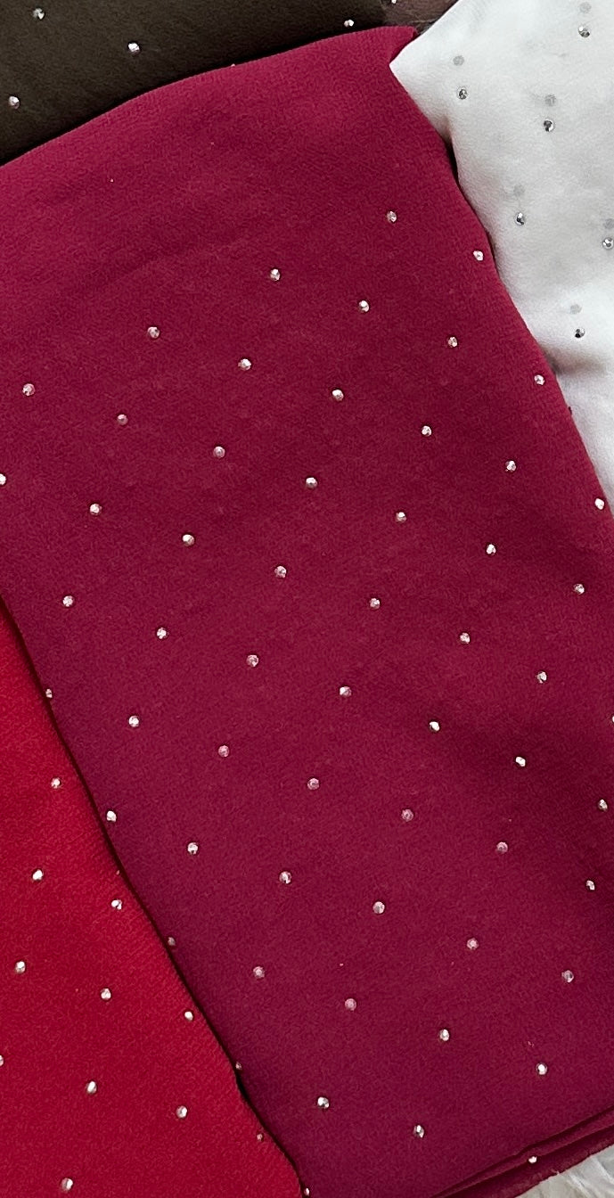 DEEP MAROON | RHINESTONE HIJAB