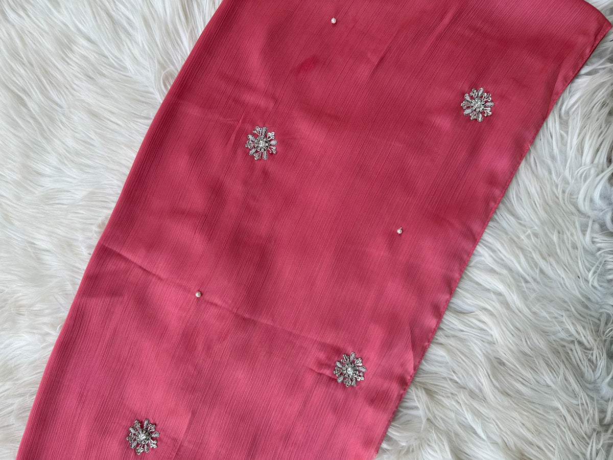 Bahar-e-Gul | Dark Pink | Signature All-Over Floral Hijab