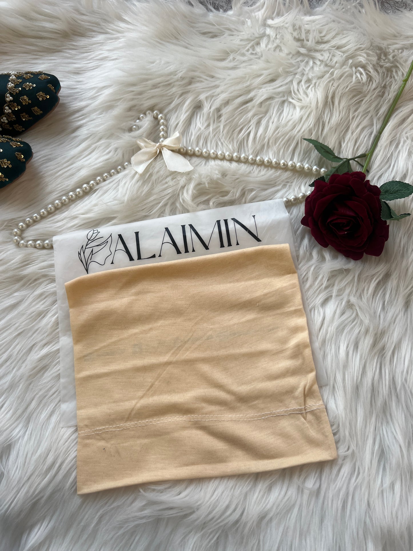 High-Quality Hijab Tube Cap Beige