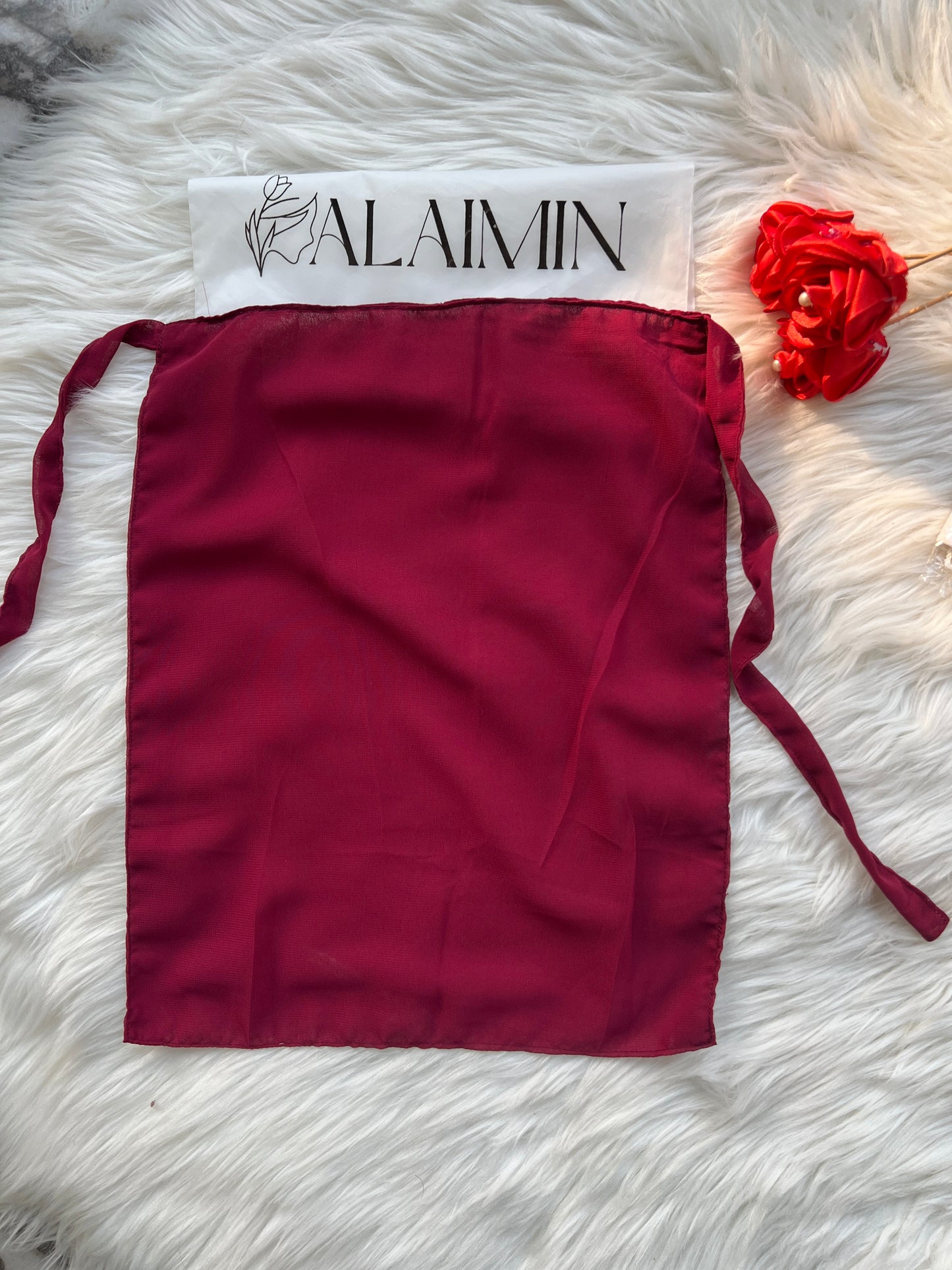 Chiffon Niqab | Mulberry Maroon