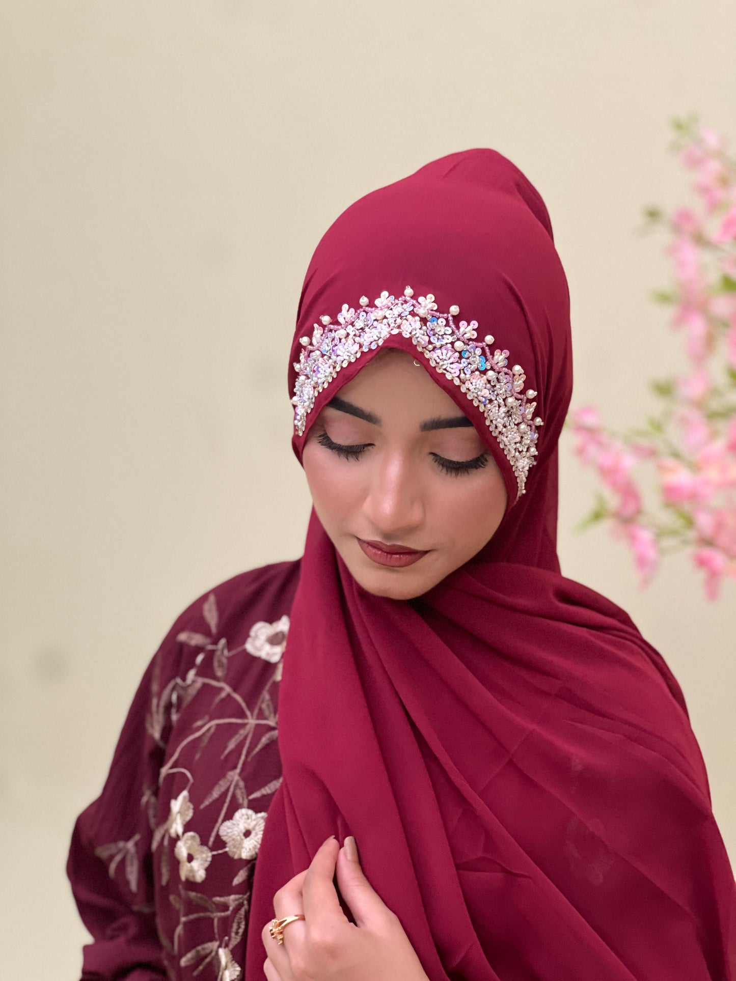 SHEHNAI | FESTIVE PARTY WEAR LUXURY HANDWORK MAROON PARTY WEAR FOR WEDDINGS & EID