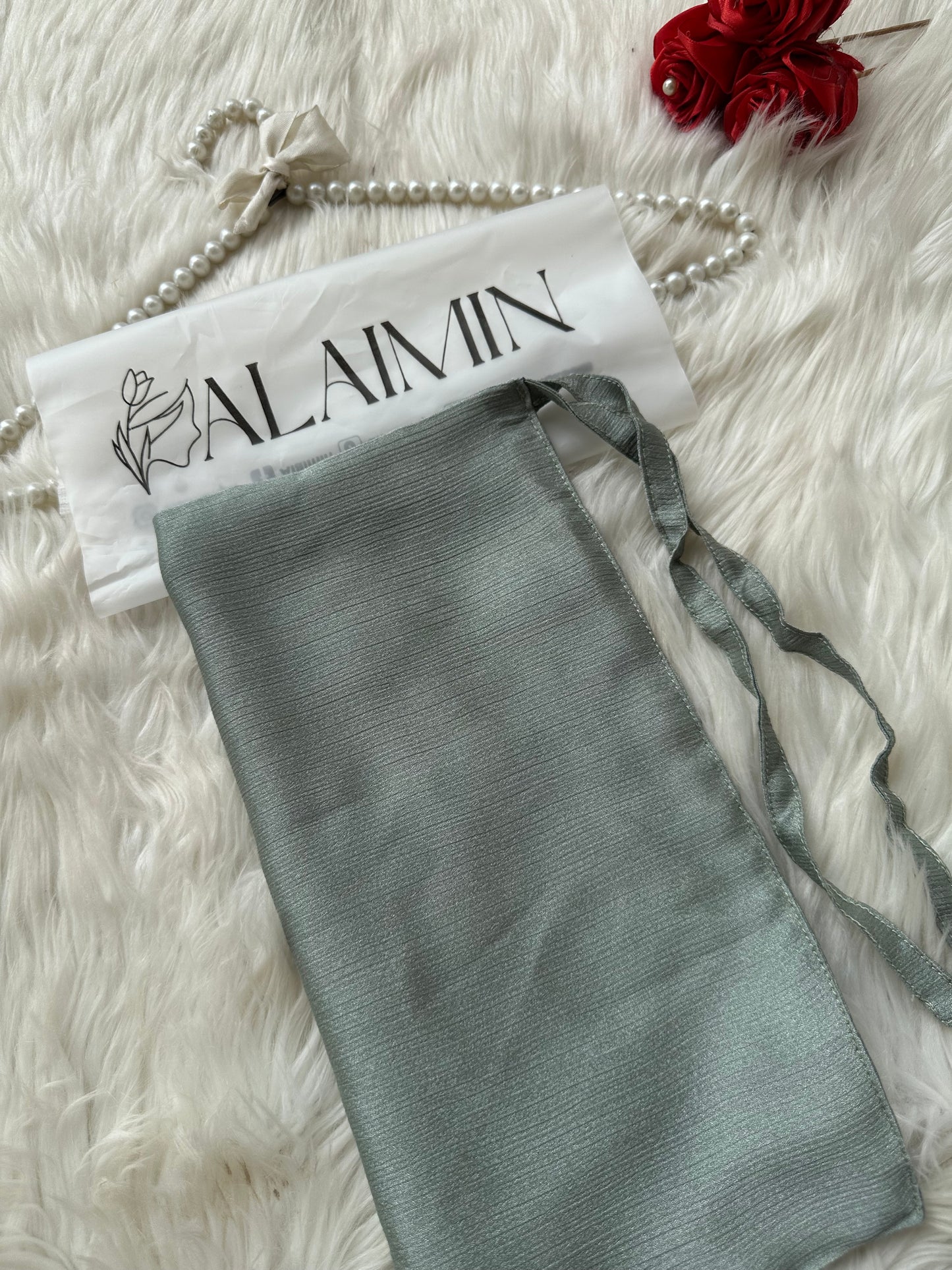Silk Niqab | Sage Green