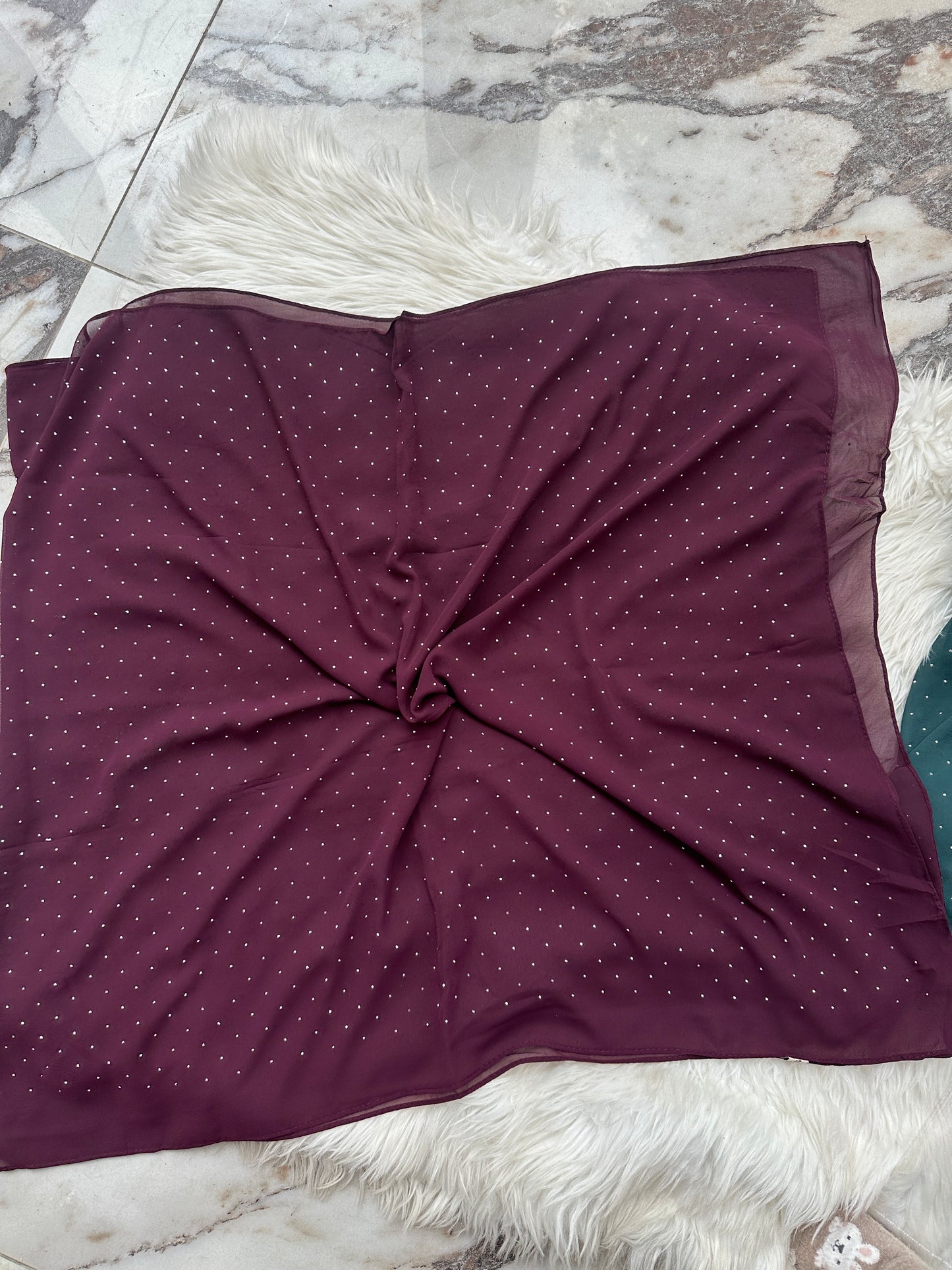 PLUM ROYALE | RHINESTONE CHIFFON HIJAB