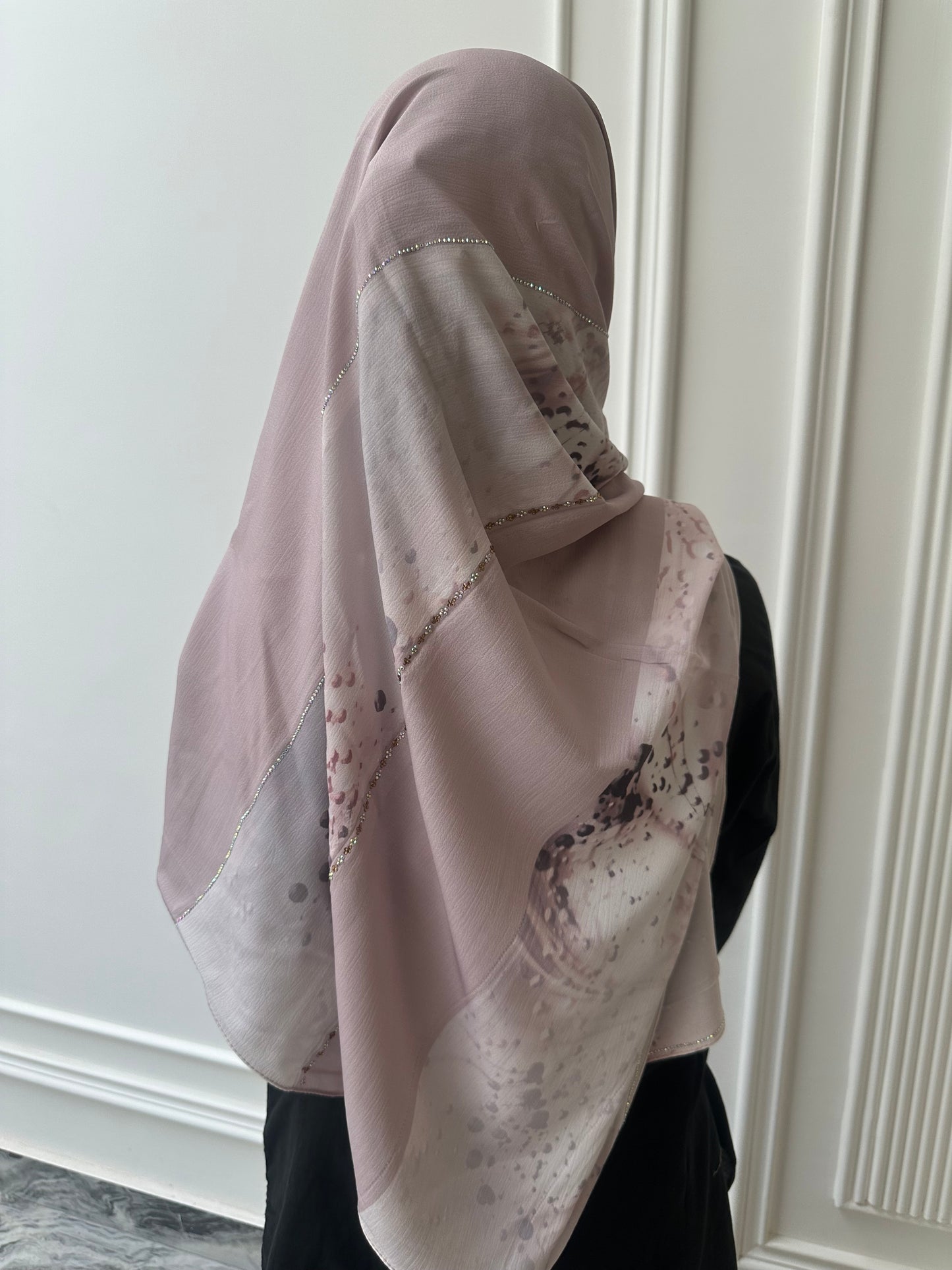 SAND PINK| LUXE SOFT RHINESTONE TURKISH HIJAB