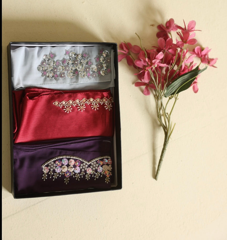 FESTIVE HIJAB GIFTING BUNDLE |NOOR E HAYA TRIO