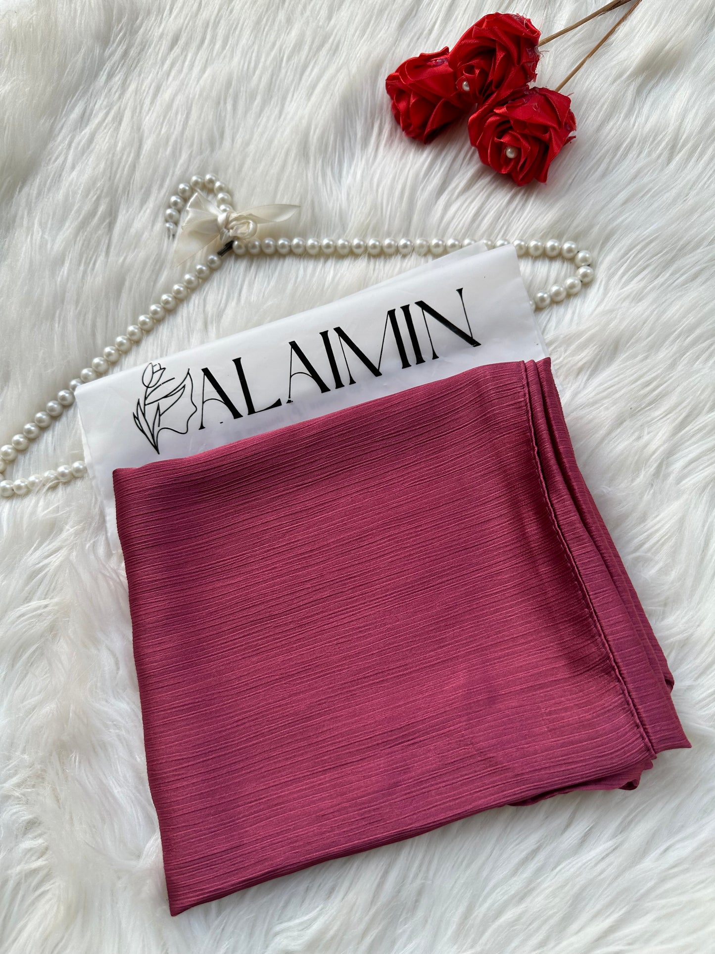 ROSEWOOD PINK | PREMIUM CRINKLE SILK HIJABS