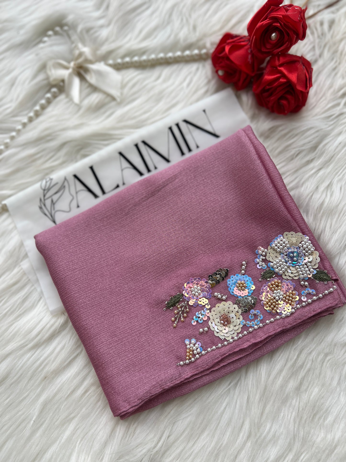 GUL E AFSHA | FESTIVE PARTY WEAR LUXURY HANDWORK ROSE DUST PARTY WEAR FOR WEDDINGS & EID