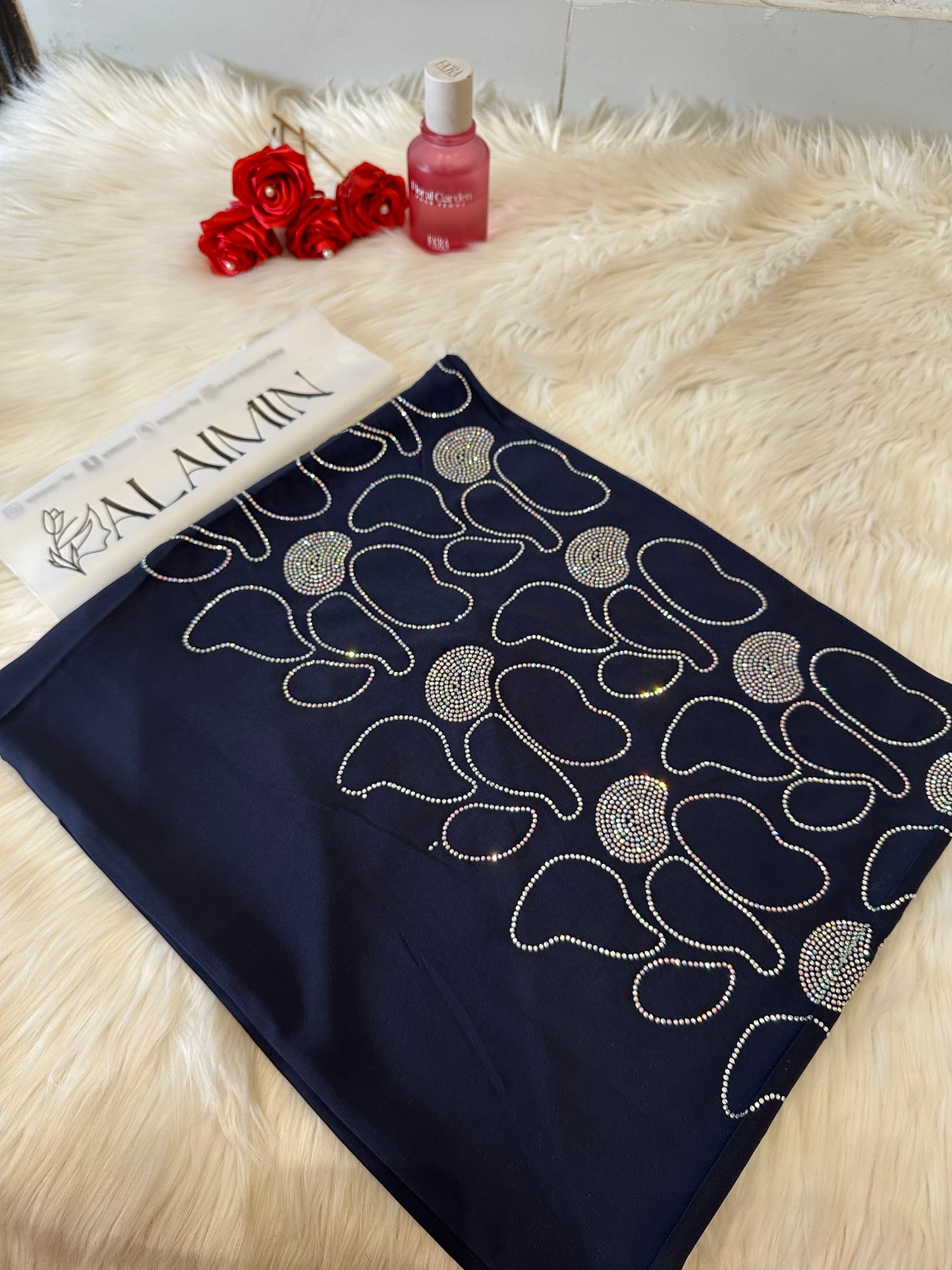 Midnight Blue Luxe Stone Hijab