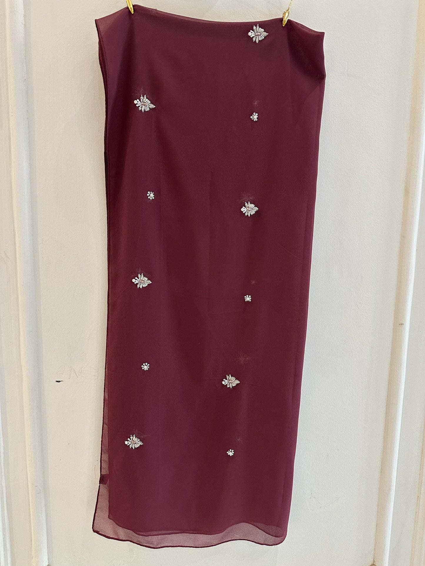 Gulbahar | Mulberry Plum | Signature All-Over Floral Hijab