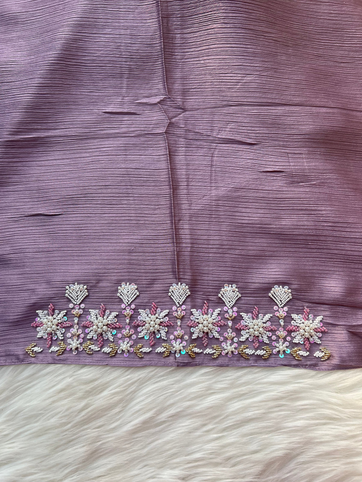 GULZAAR| FESTIVE PARTY WEAR LUXURY HANDWORK MAUVE HIJAB