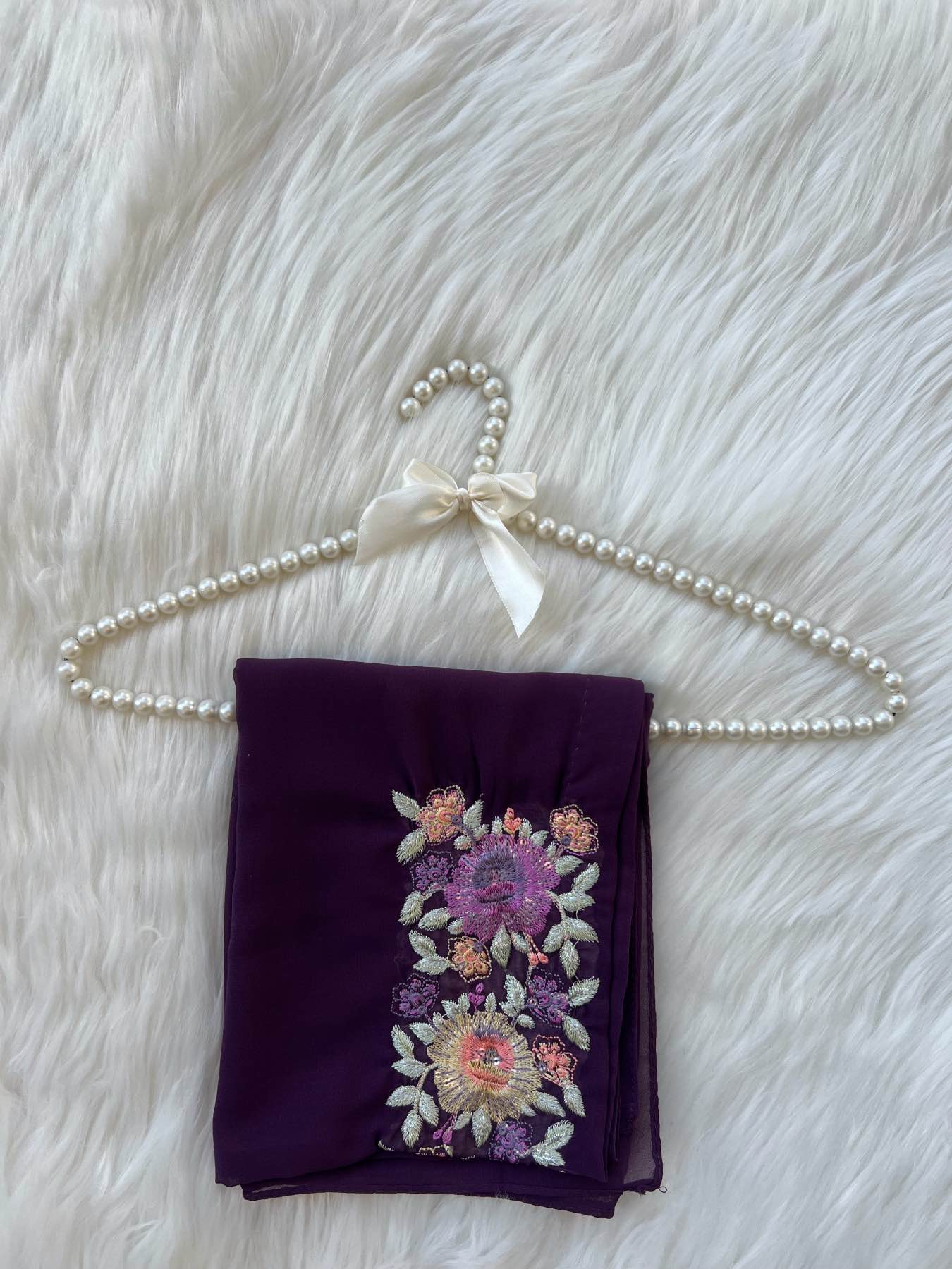 RANGREZA | LUXURY THREADWORK PURPLE HIJAB