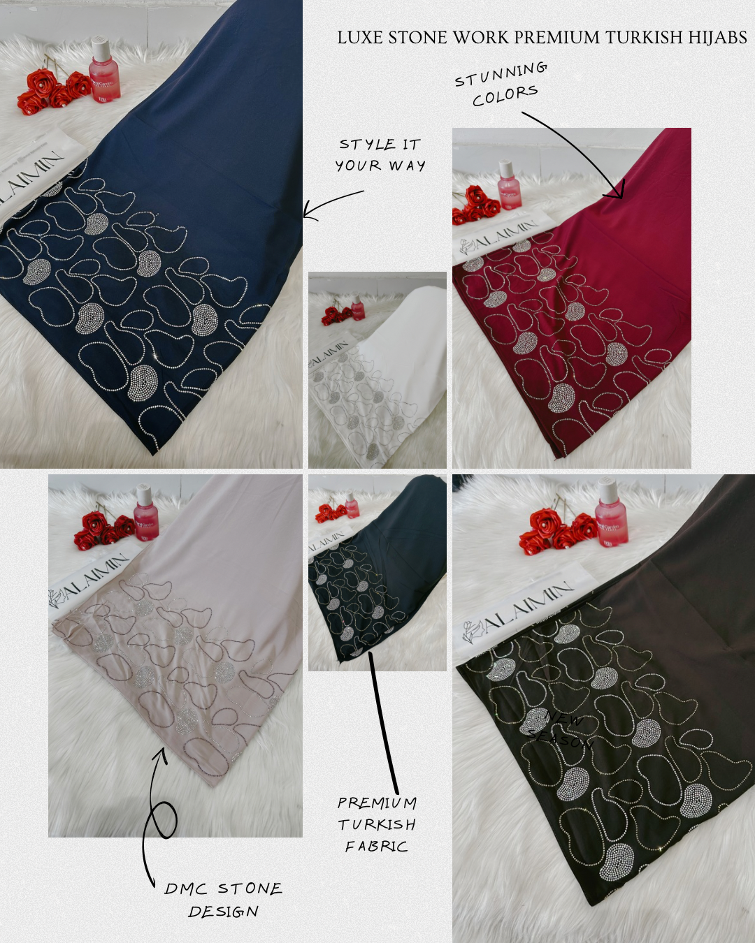 Starlight Stone Embellished Luxe Hijabs