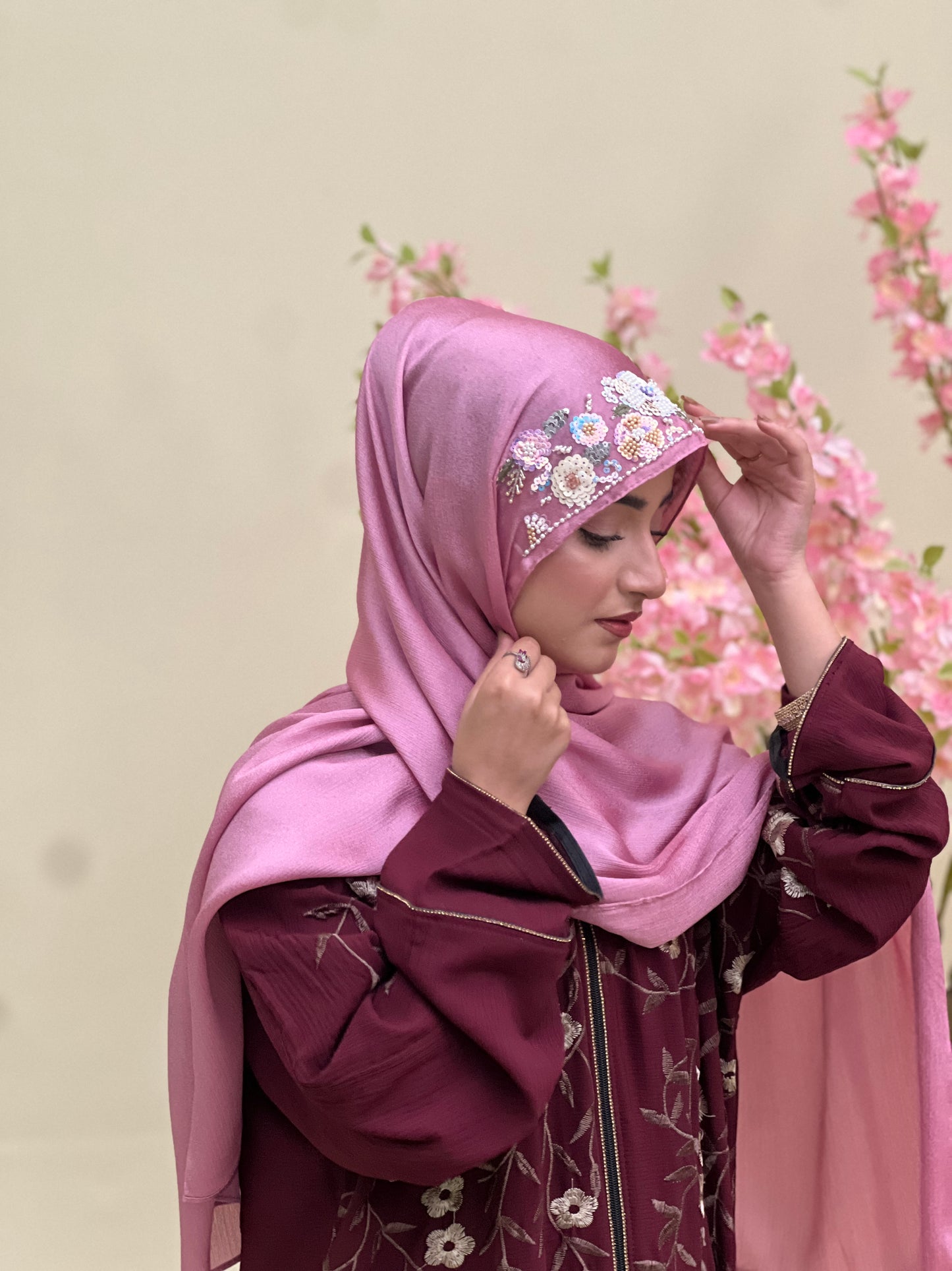 GUL E AFSHA | FESTIVE PARTY WEAR LUXURY HANDWORK ROSE DUST PARTY WEAR FOR WEDDINGS & EID