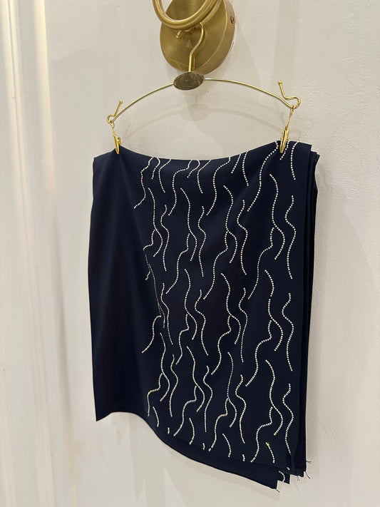 Midnight Blue  Premium Fancy Stone Hijab