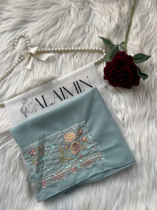 Thread Work Chiffon Hijab