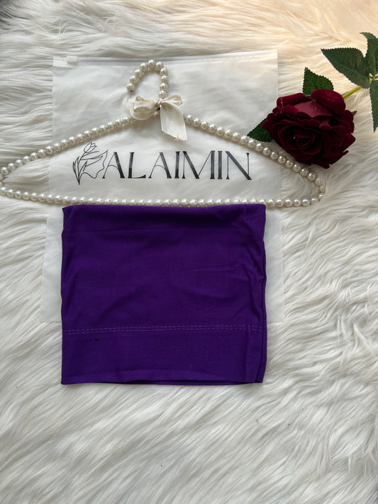 High-Quality Hijab Tube Cap Dark Purple