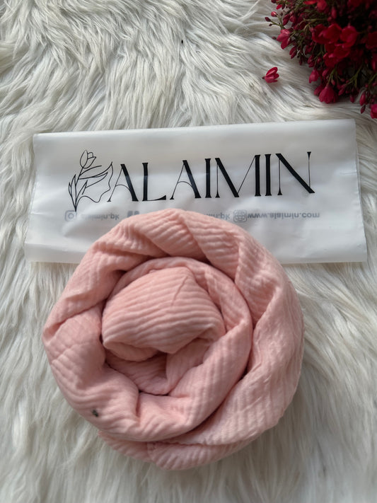 Bare Pink Cotton Crush Hijab