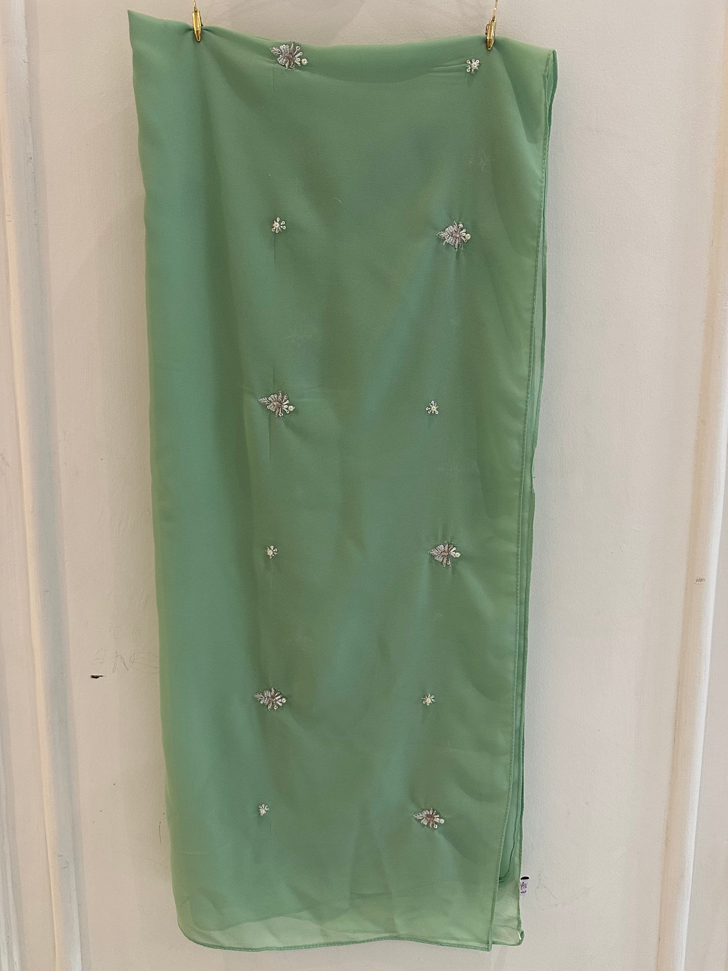 Gulbahar | Mint Green | Signature All-Over Floral Hijab