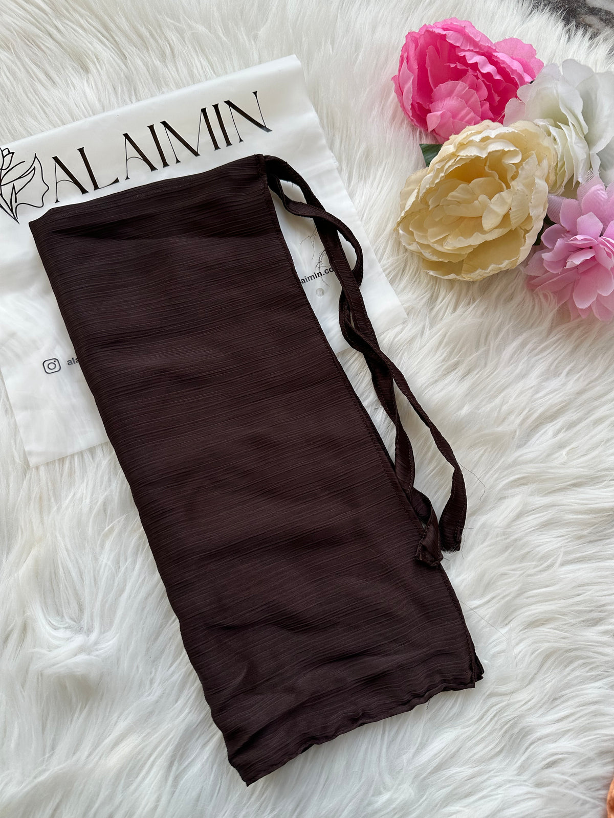 Silk Niqab | Dark Brown