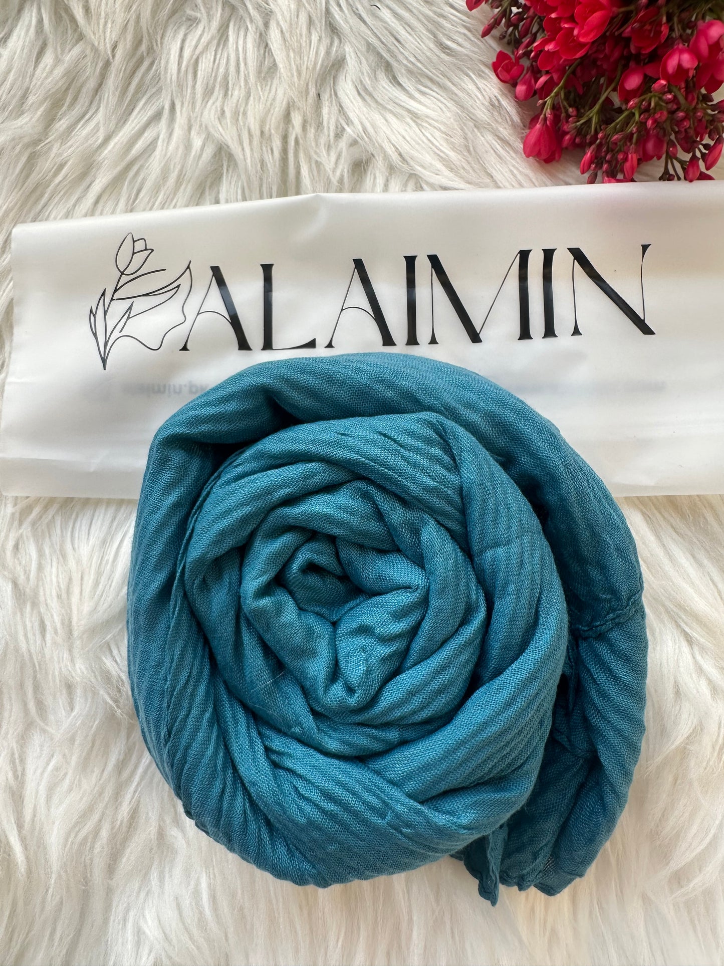 Zinc Mist Blue Cotton Crush Hijab