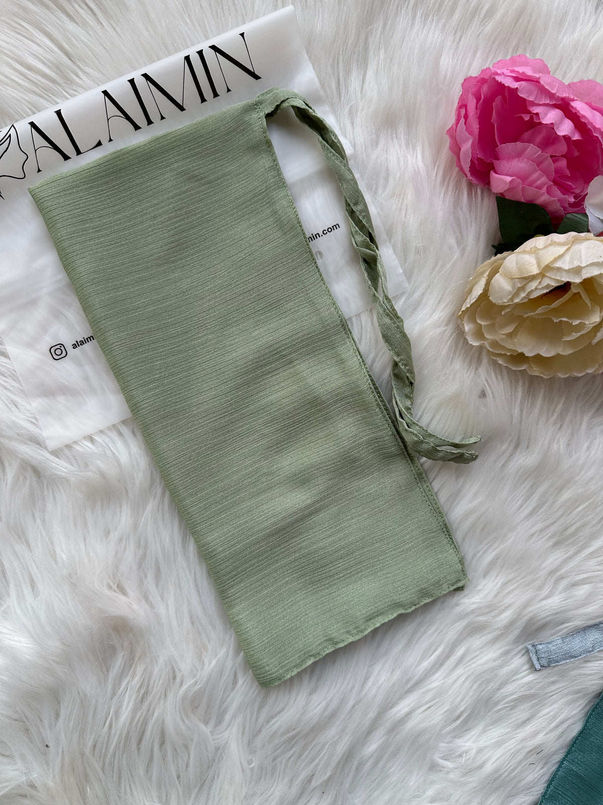 Silk Niqab | Mint Green