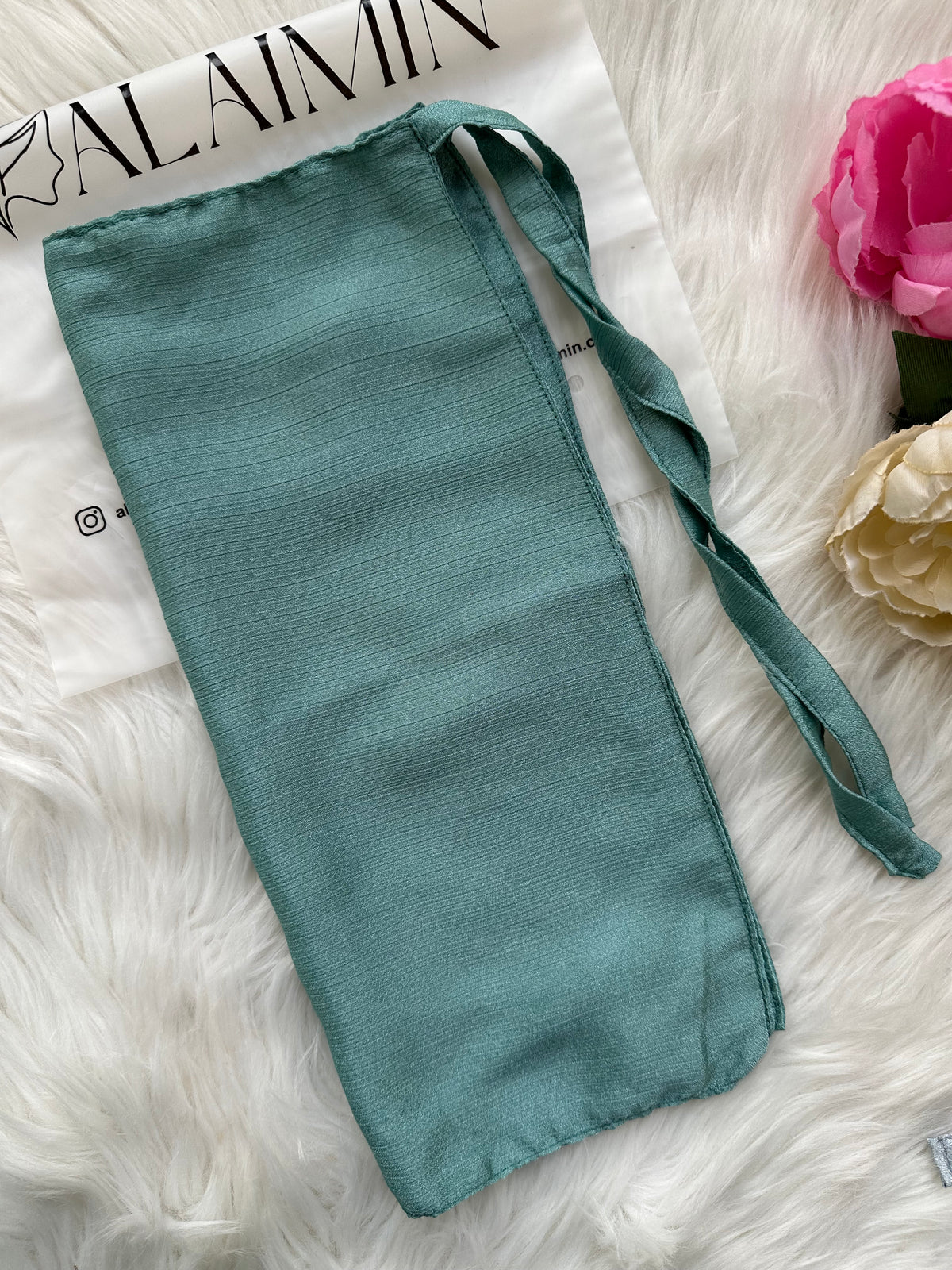 Silk Niqab | Aqua Sea Green