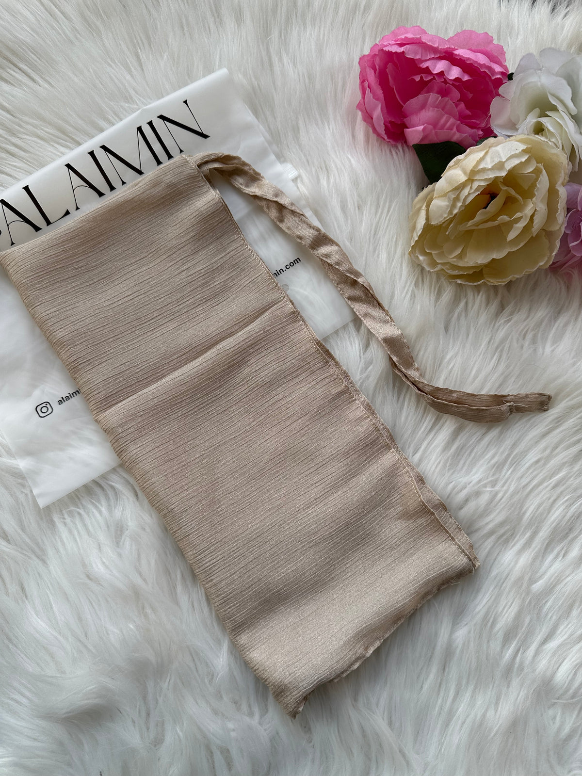 Silk Niqab | Golden Beige