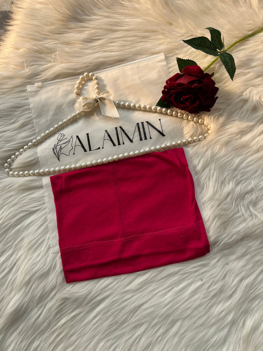 High-Quality Hijab Tube Cap Shocking Pink