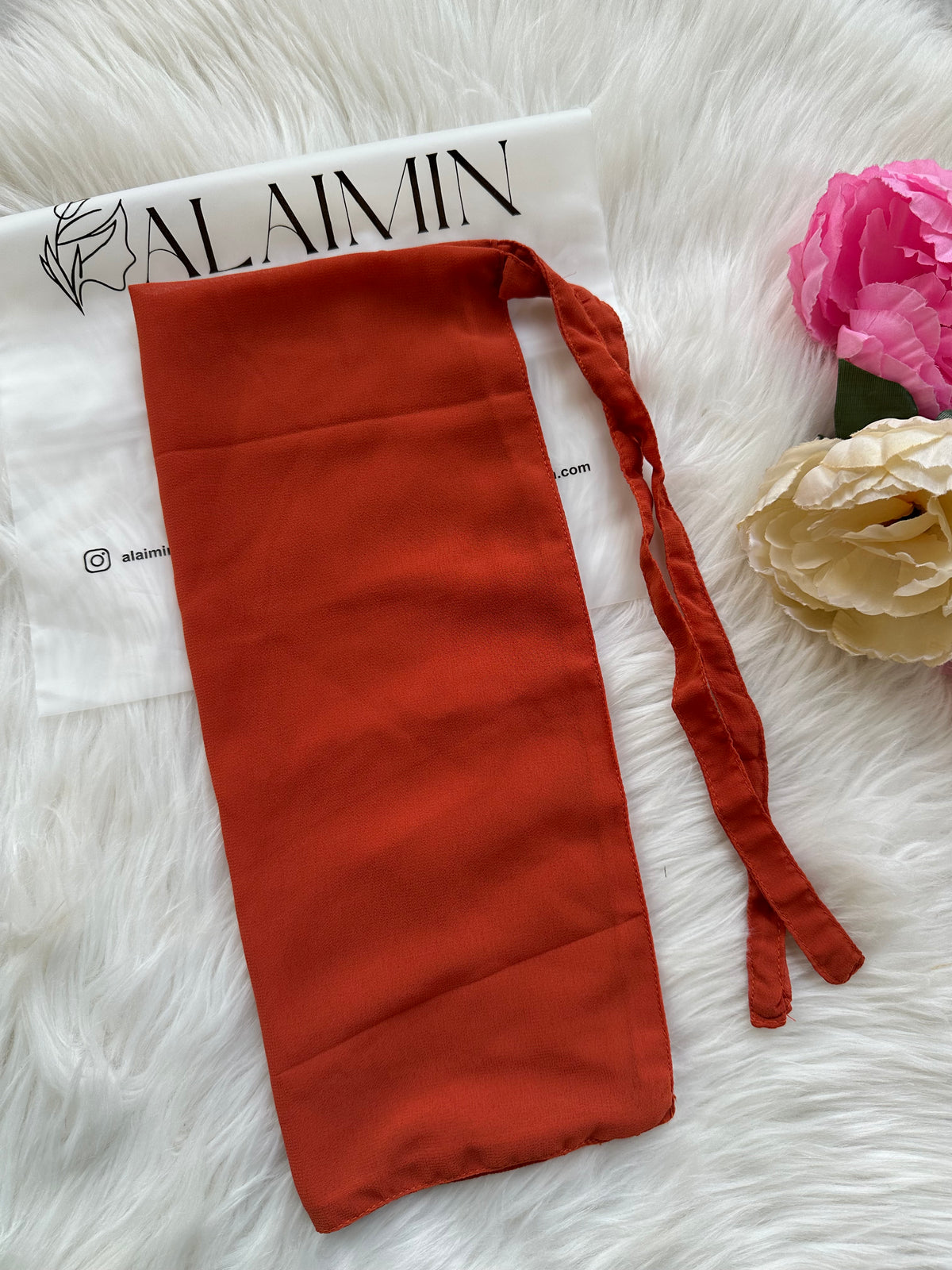 Chiffon Niqab | Rust Orange