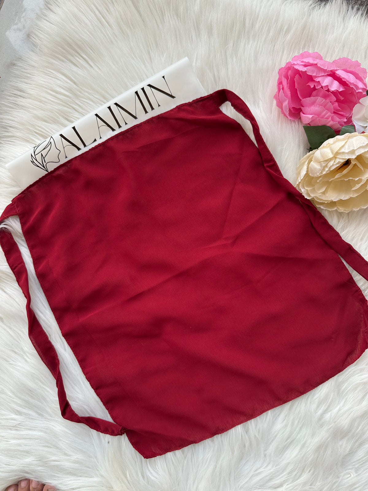 Chiffon Niqab | Maroon Red