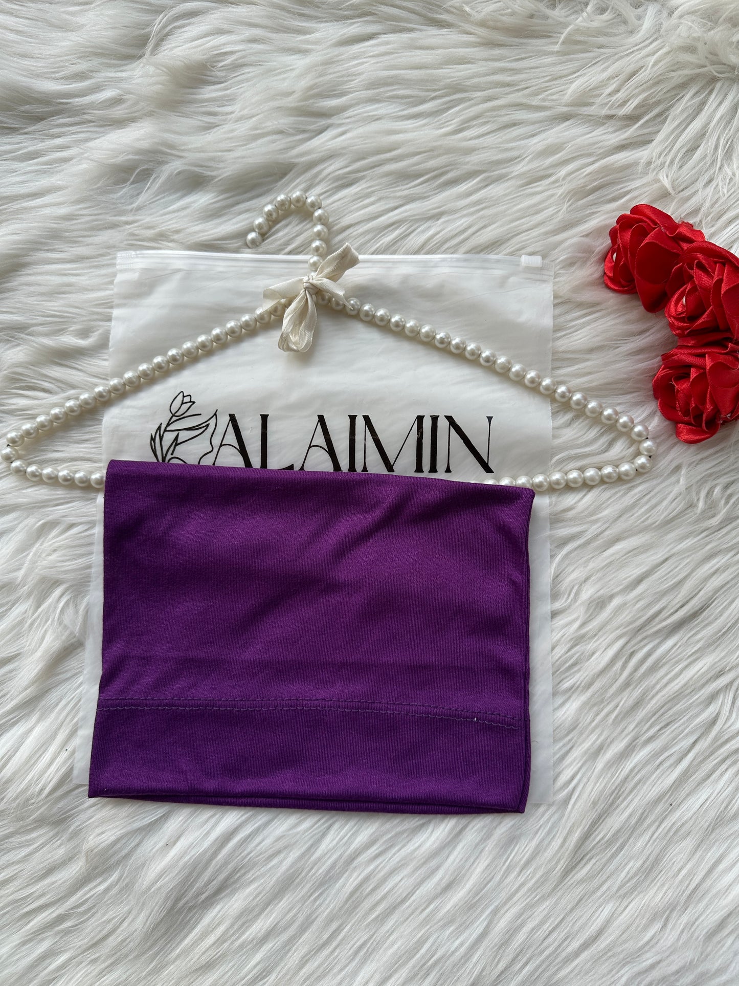 High-Quality Hijab Tube Cap Purple