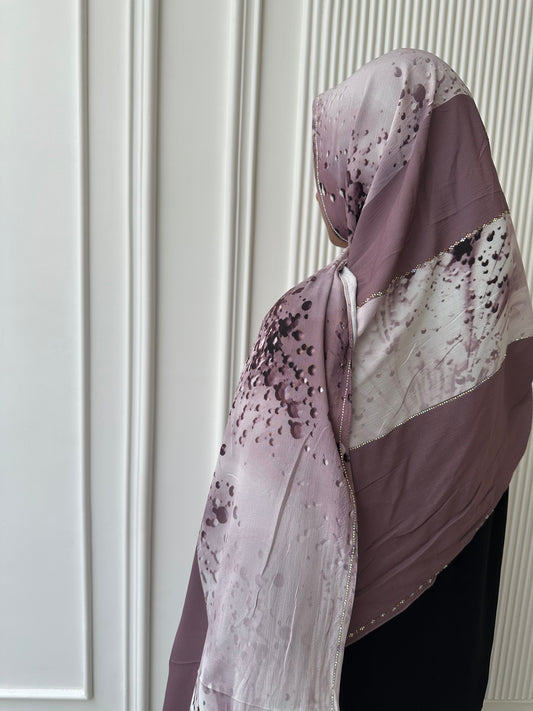 PURPLE BLUSH | LUXE SOFT RHINESTONE TURKISH HIJAB
