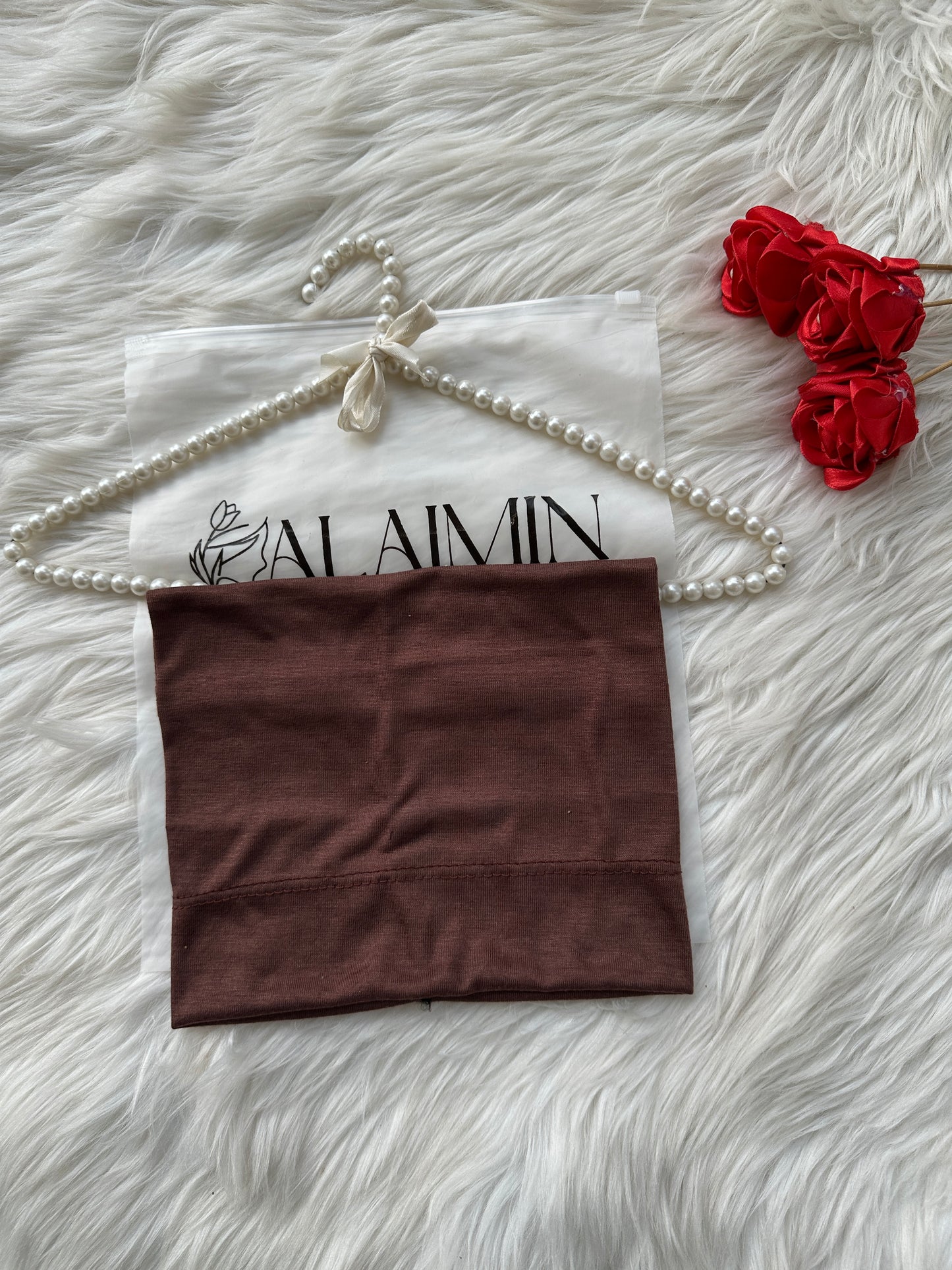 High-Quality Hijab Tube Cap Brown