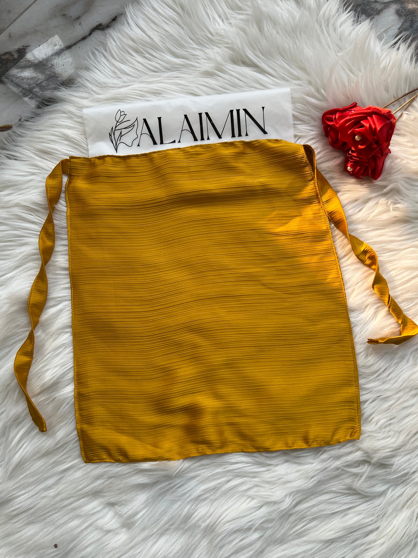 Silk Niqab | Yellow
