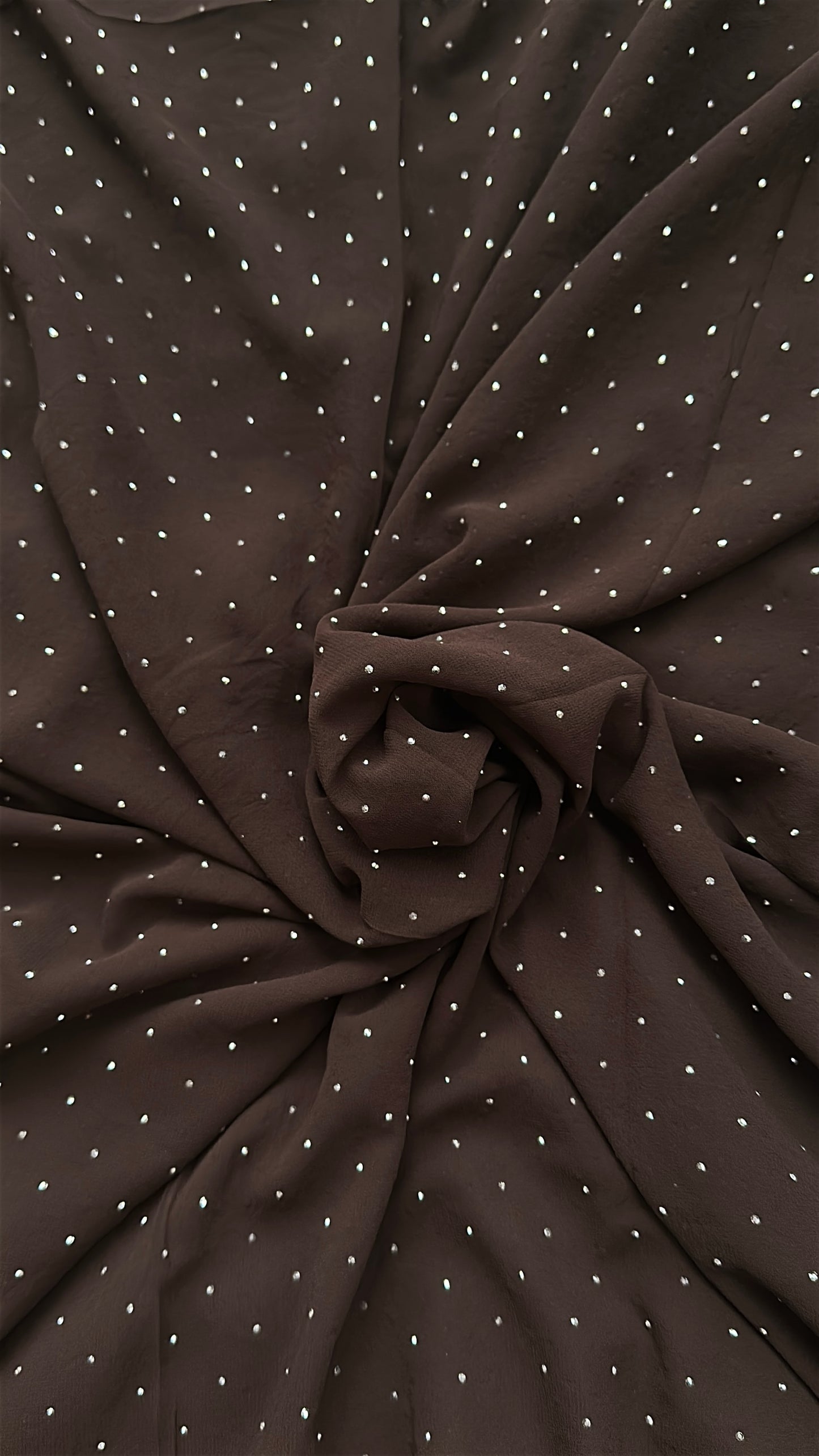 CHOCOLATE BROWN| RHINESTONE CHIFFON HIJAB