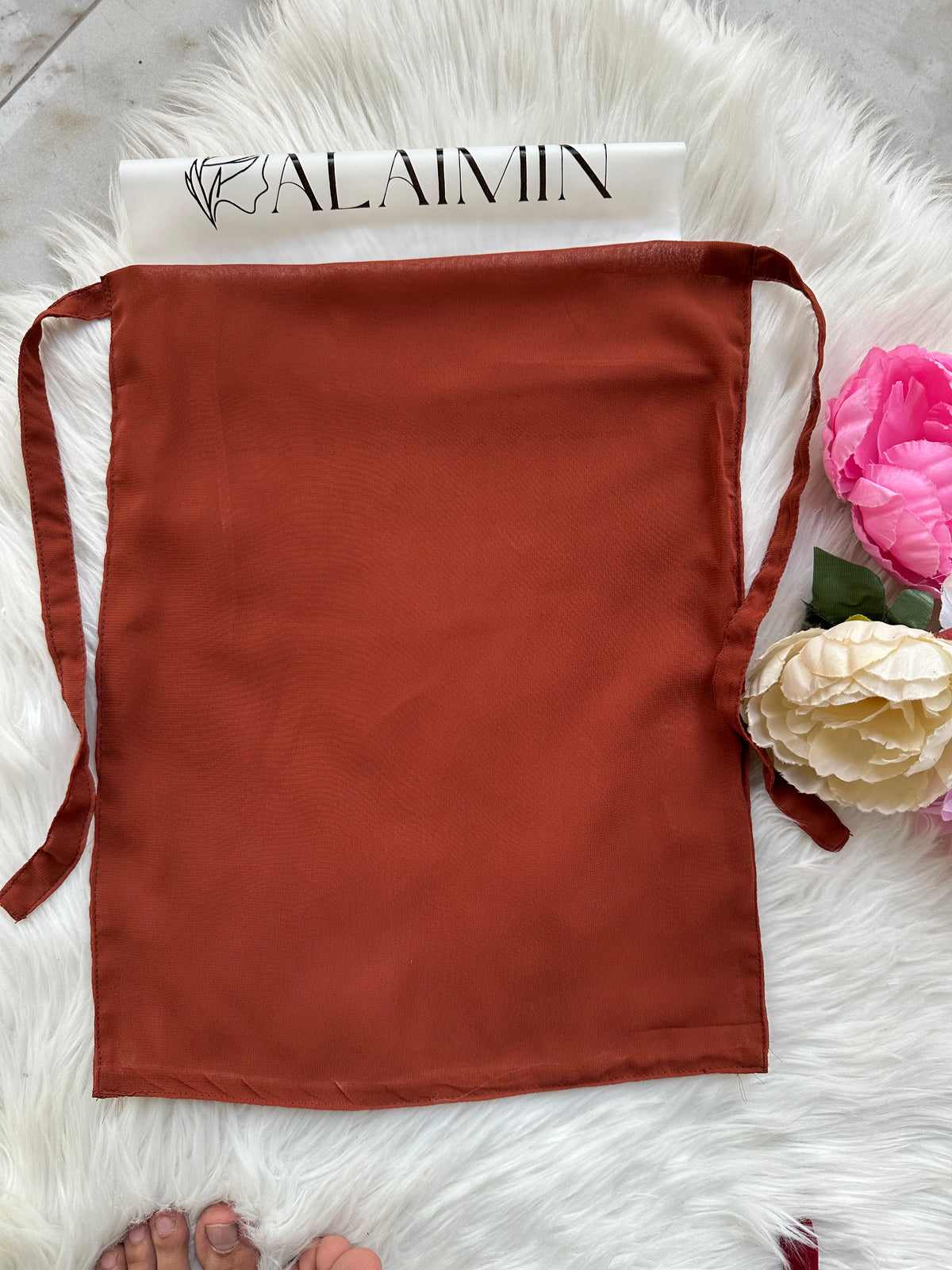 Chiffon Niqab | Rust Brown