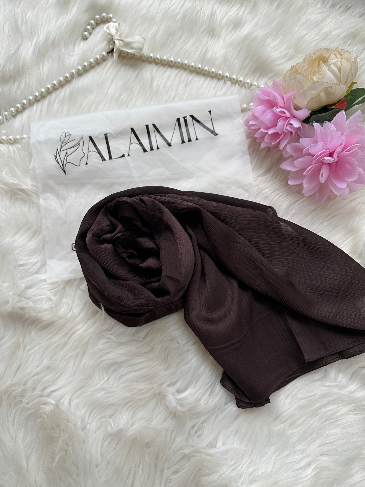 CHOCOLATE BROWN| PREMIUM CRINKLE SILK HIJABS