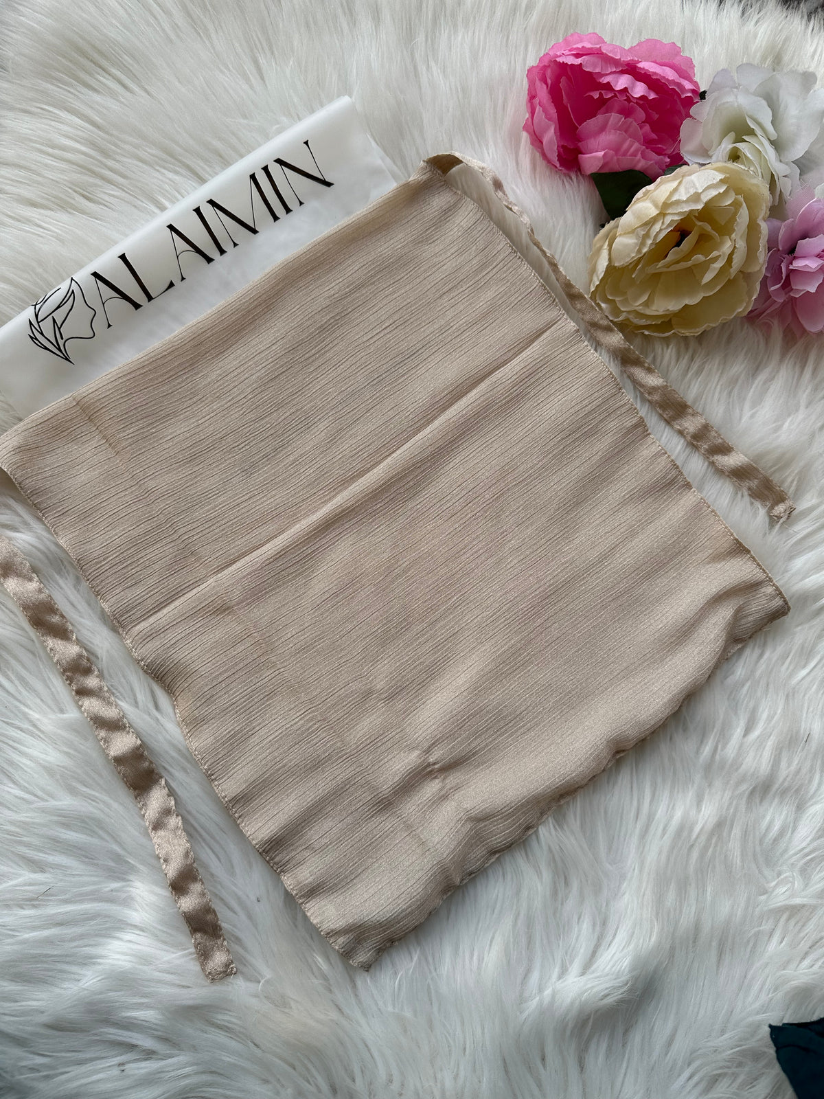 Silk Niqab | Golden Beige