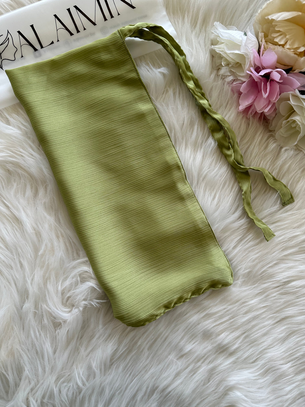 Silk Niqab |Parrot Green