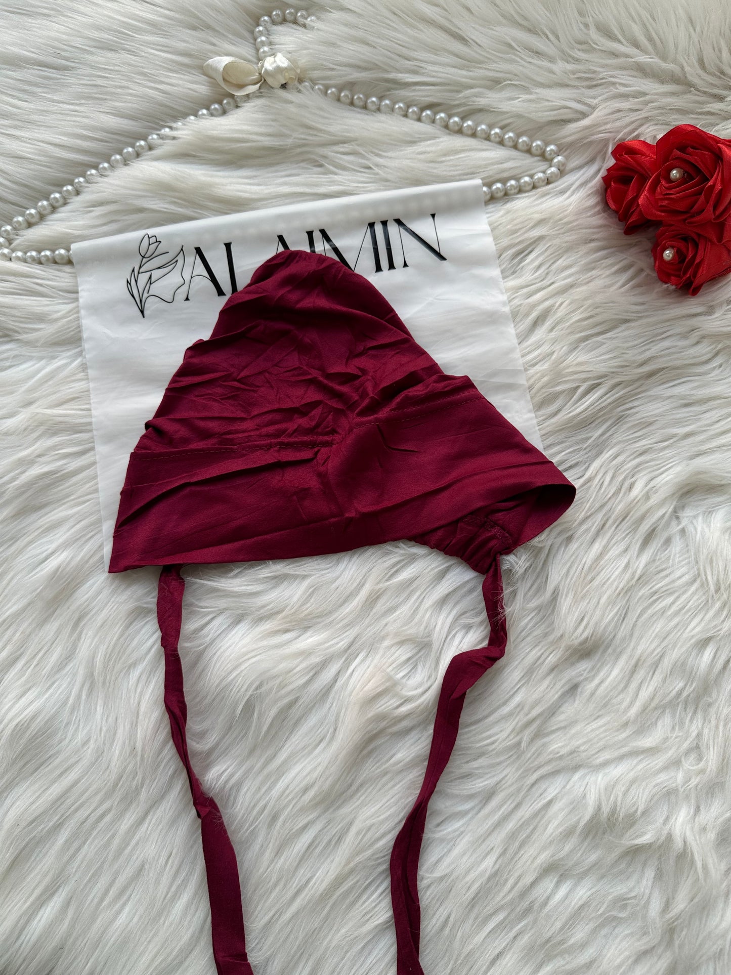 Premium Quality Hijab Cap Maroon Full coverage volume