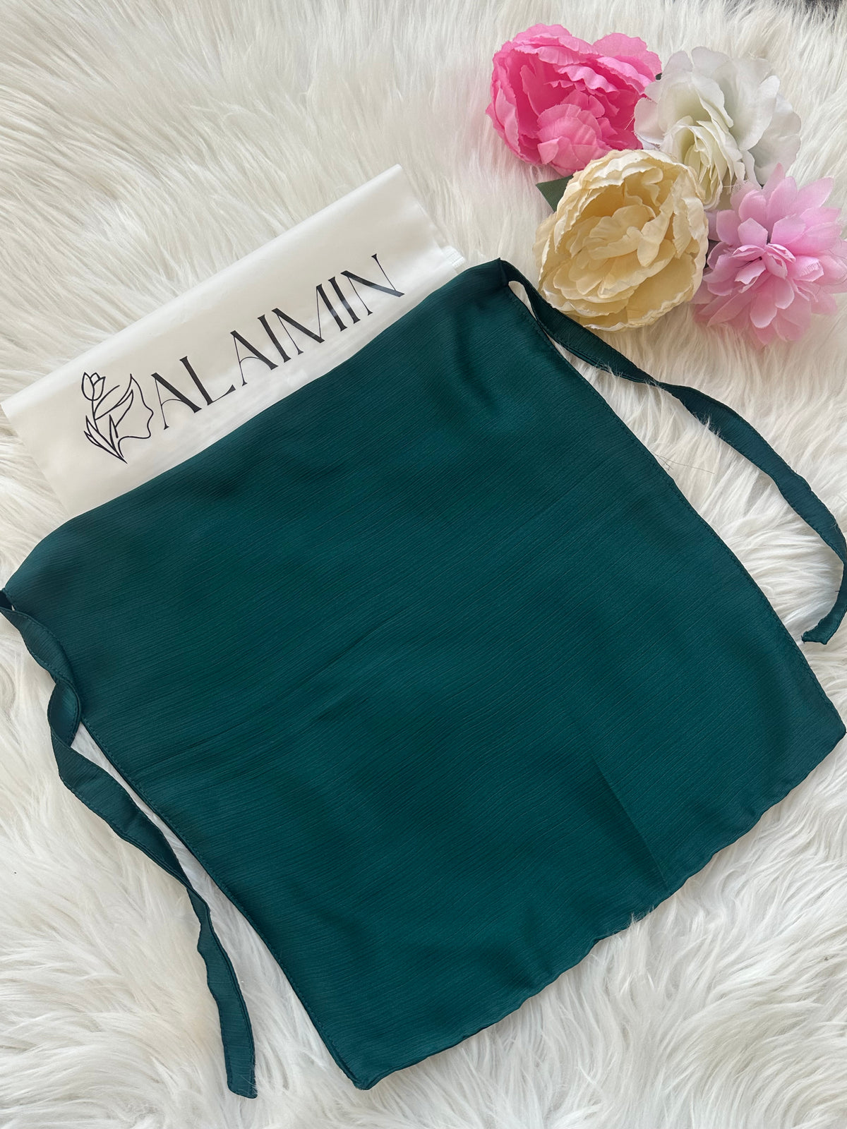 Silk Niqab | Bottle Green
