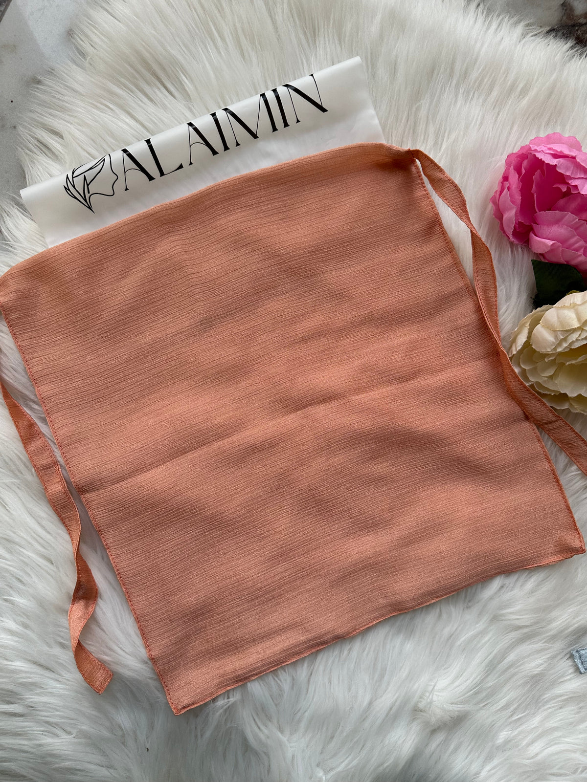 Silk Niqab | Peach