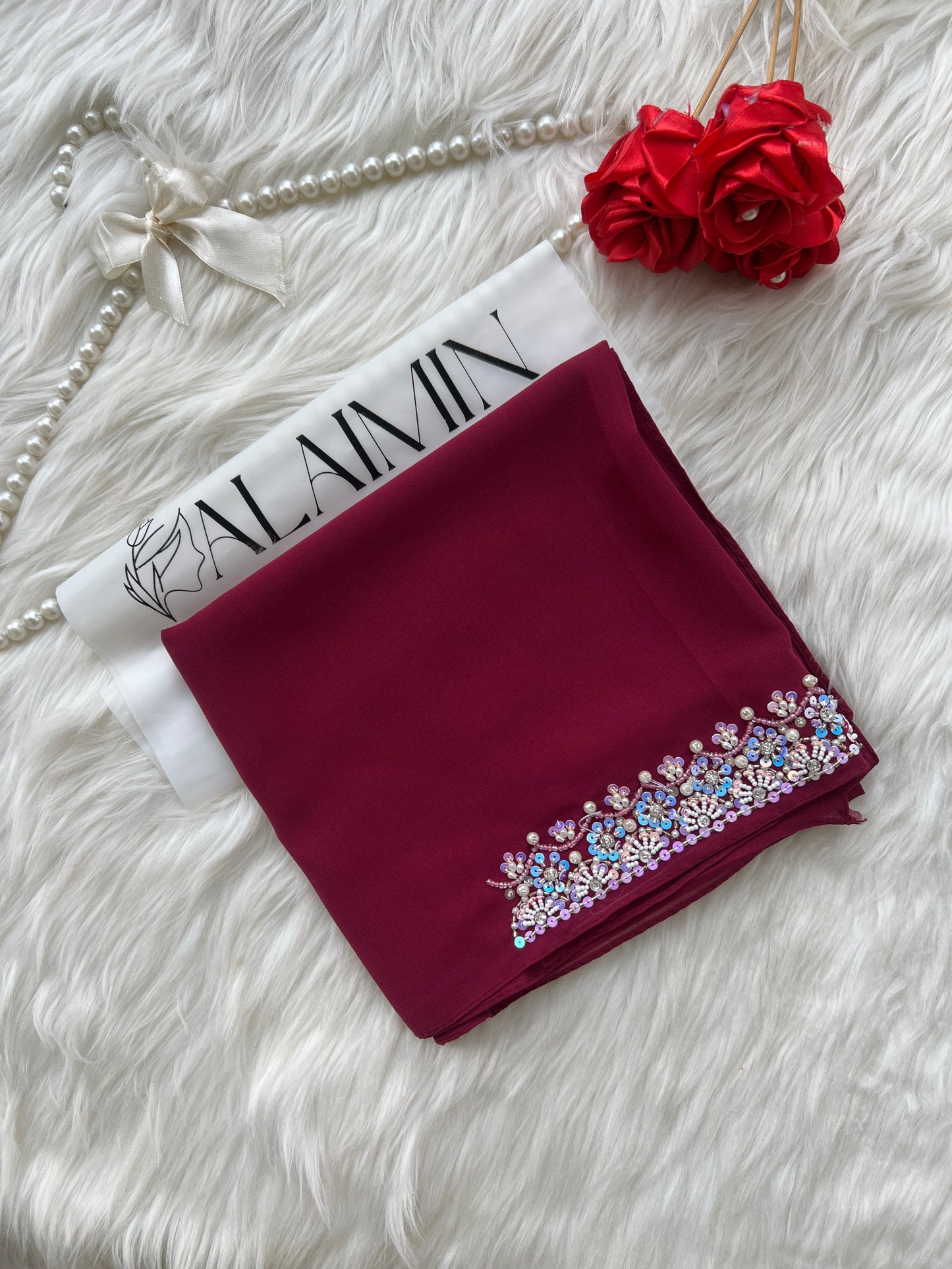 SHEHNAI | FESTIVE PARTY WEAR LUXURY HANDWORK MAROON PARTY WEAR FOR WEDDINGS & EID