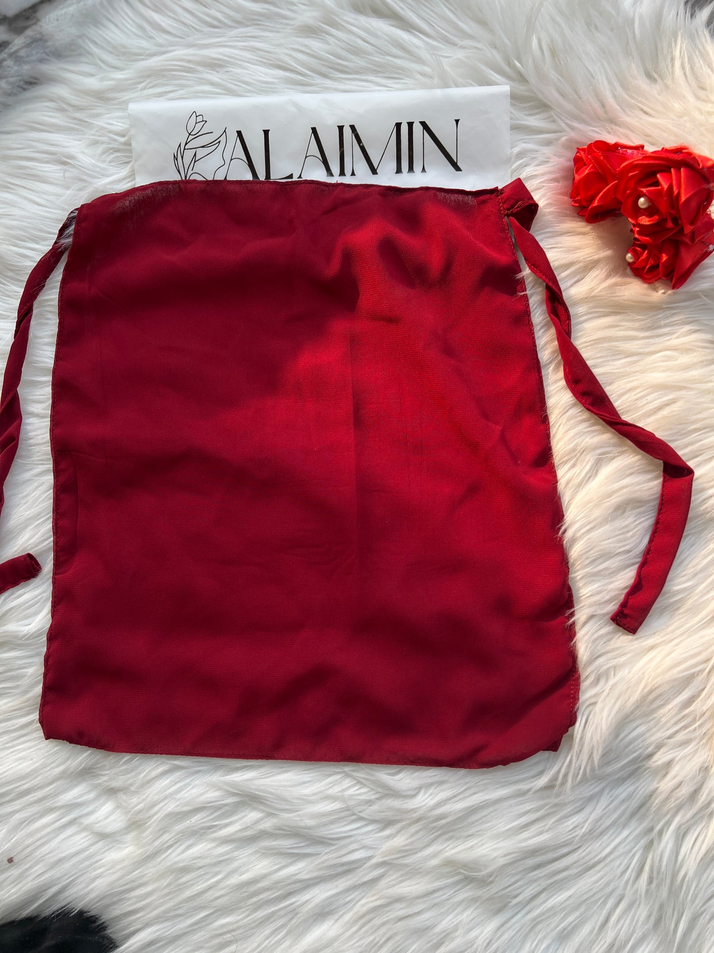 Chiffon Niqab | Classic Maroon