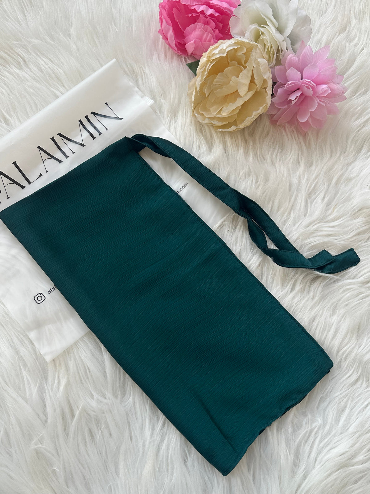 Silk Niqab | Bottle Green