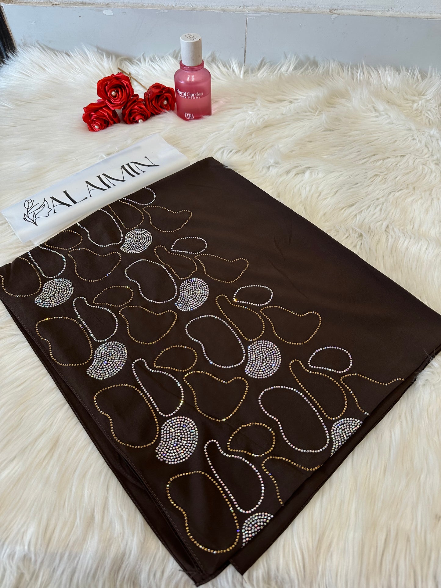 Mocha Brown Luxe Stone Hijab