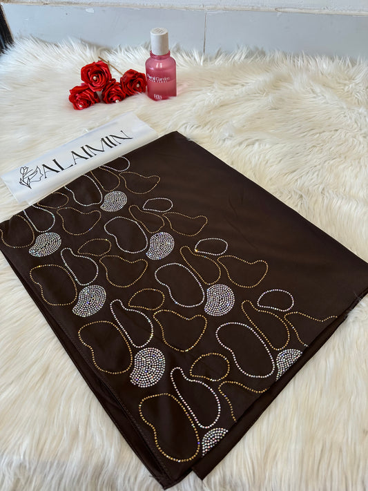 Mocha Brown Luxe Stone Hijab
