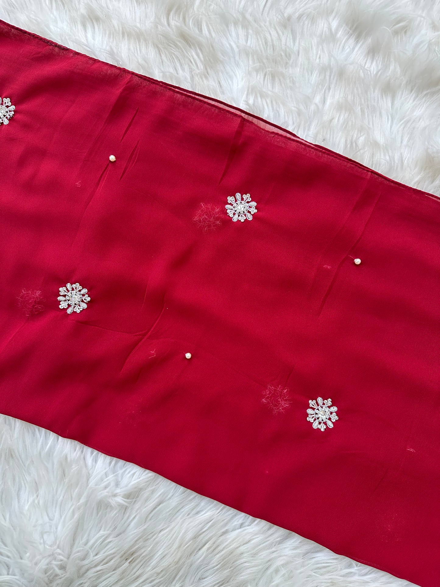 Bahar-e-Gul | Maroon | Signature All-Over Floral Hijab