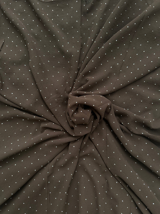 OLIVE GREEN | RHINESTONE CHIFFON HIJAB