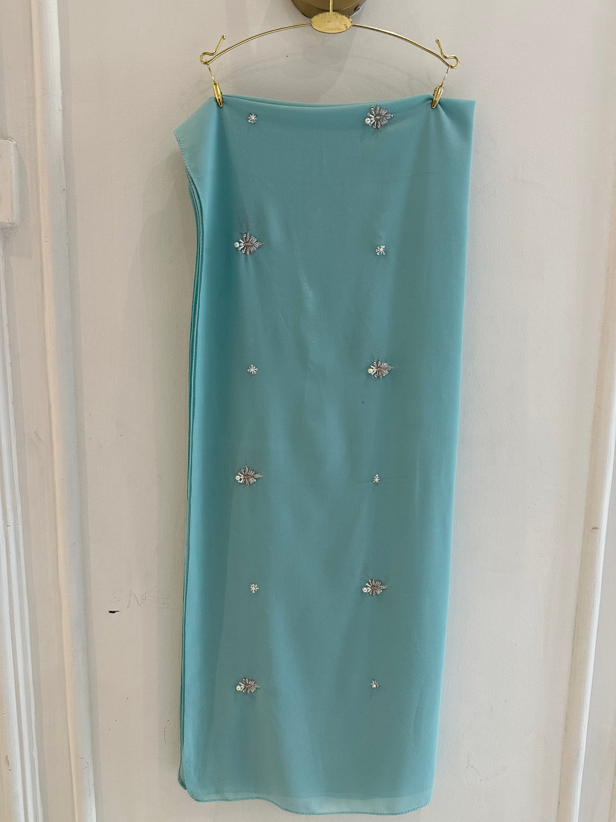 Gulbahar | Aqua | Signature All-Over Floral Hijab
